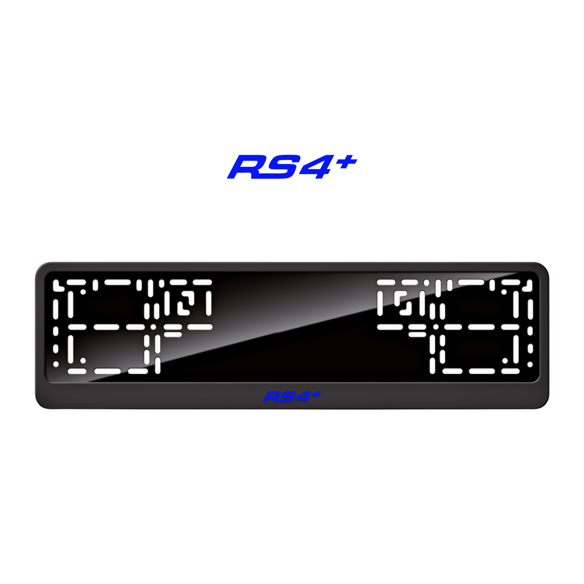 Cadres de plaque d'immatriculation RS4+ - Bleu - CLASSIC