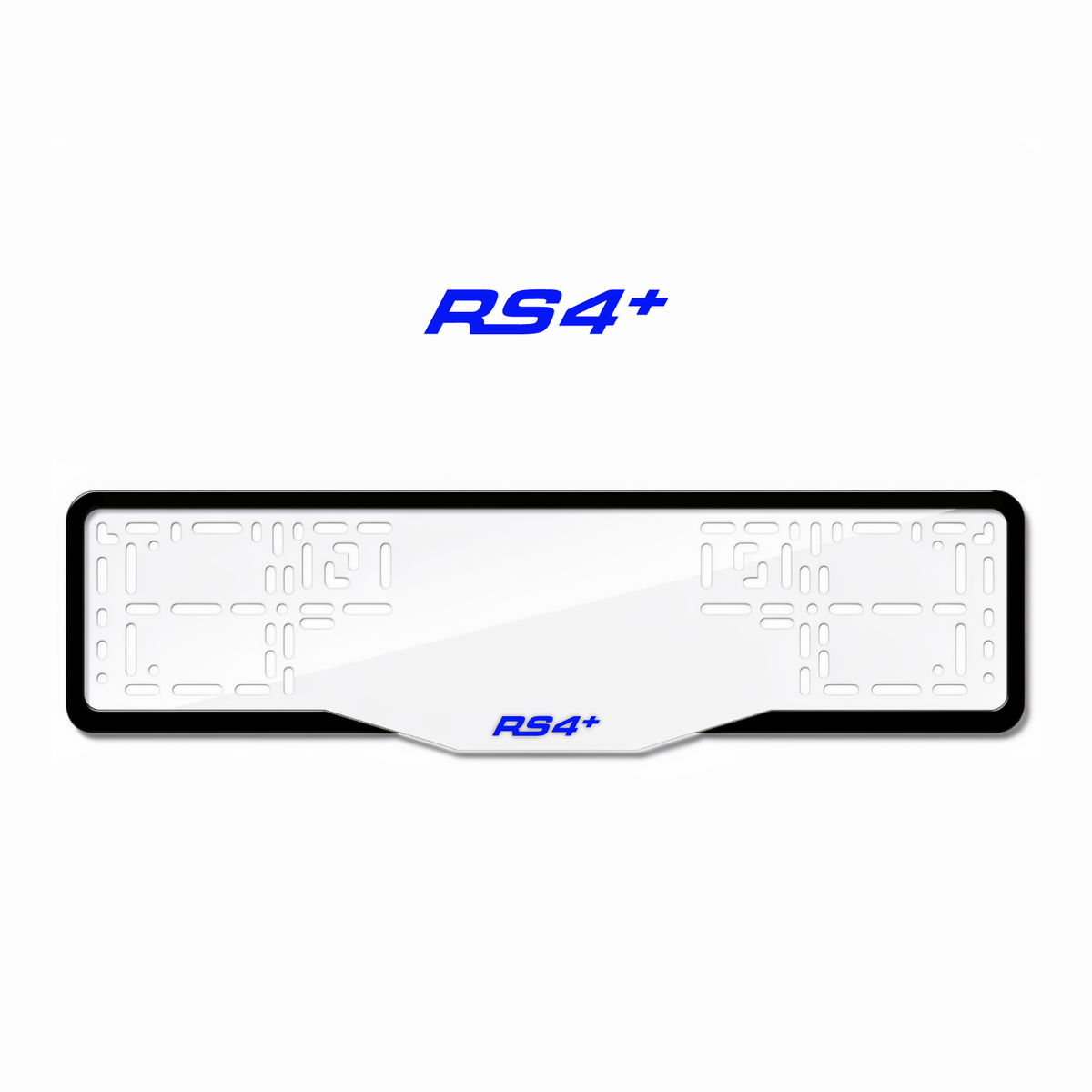 Cadres de plaque d'immatriculation RS4+ - Bleu - GLASS