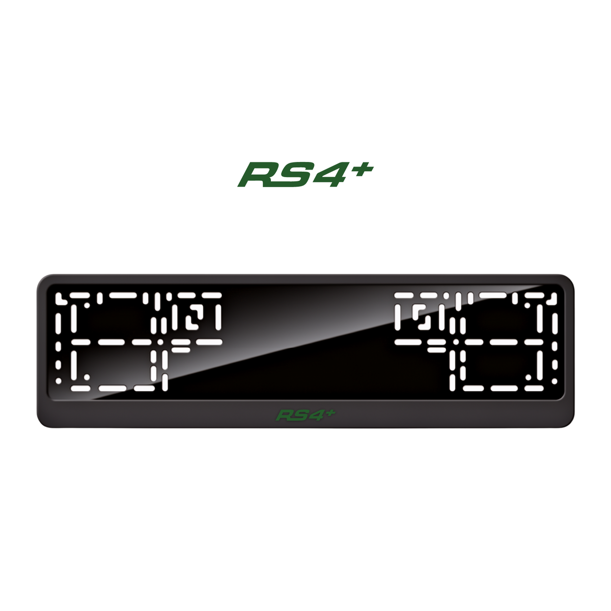 Cadres de plaque d'immatriculation RS4+ - Vert - CLASSIC