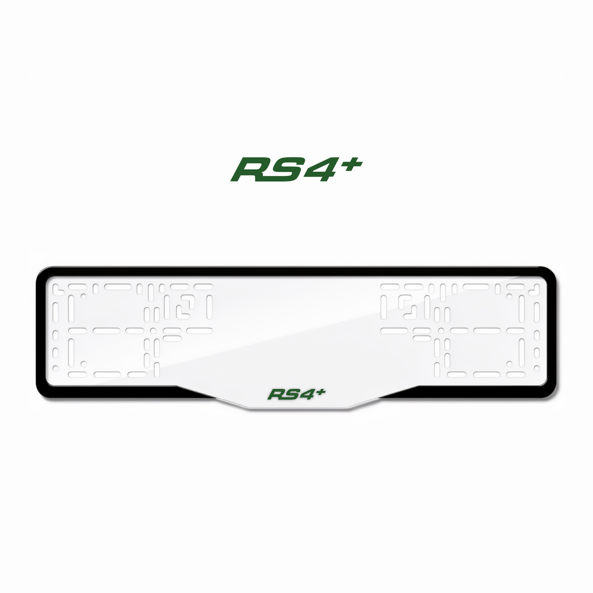 Cadres de plaque d'immatriculation RS4+ - Vert - GLASS