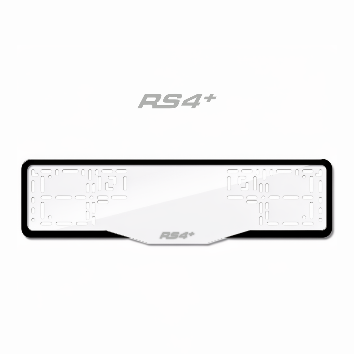 Cadres de plaque d'immatriculation RS4+ - Gris - GLASS