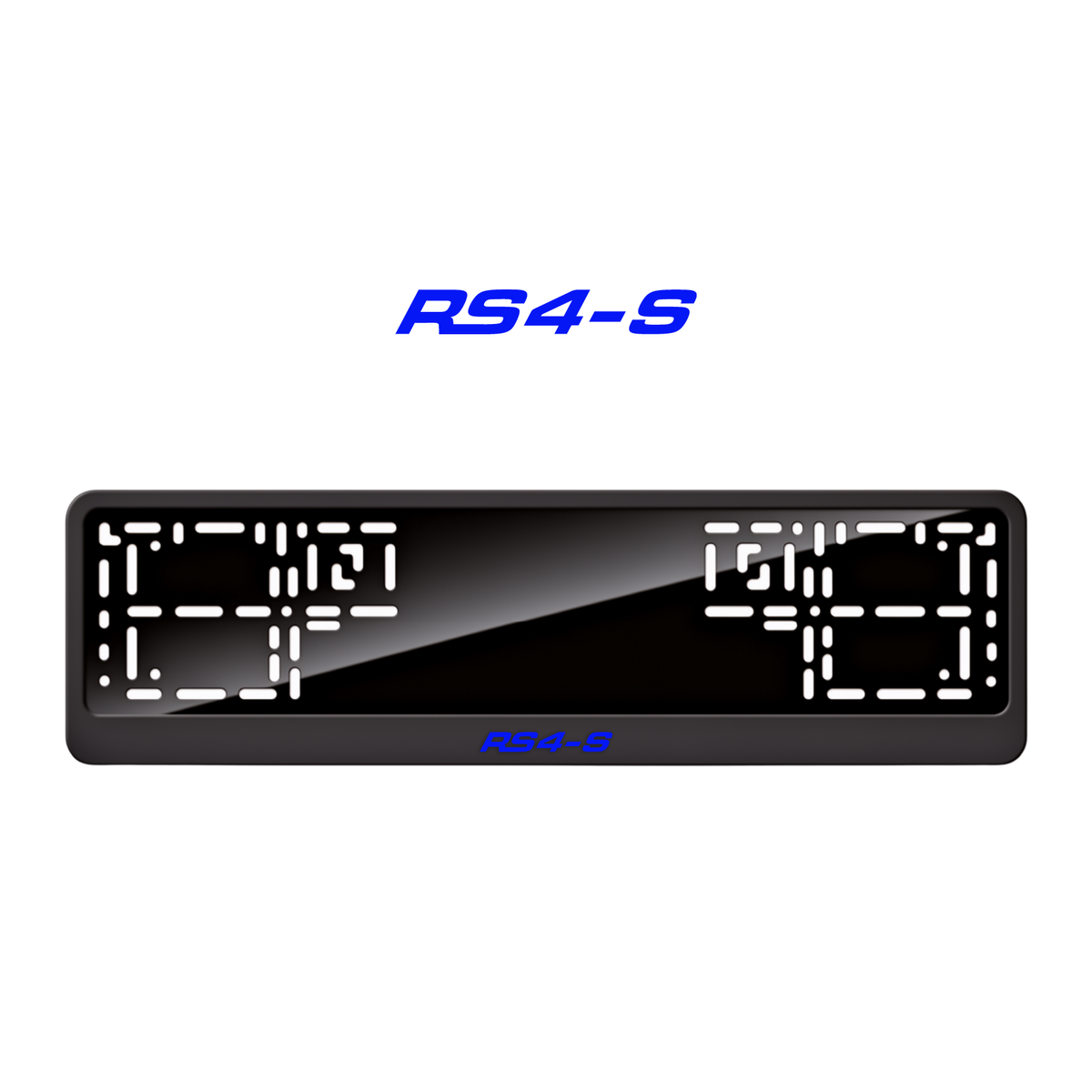 Cadres de plaque d'immatriculation RS4-S - Bleu - CLASSIC