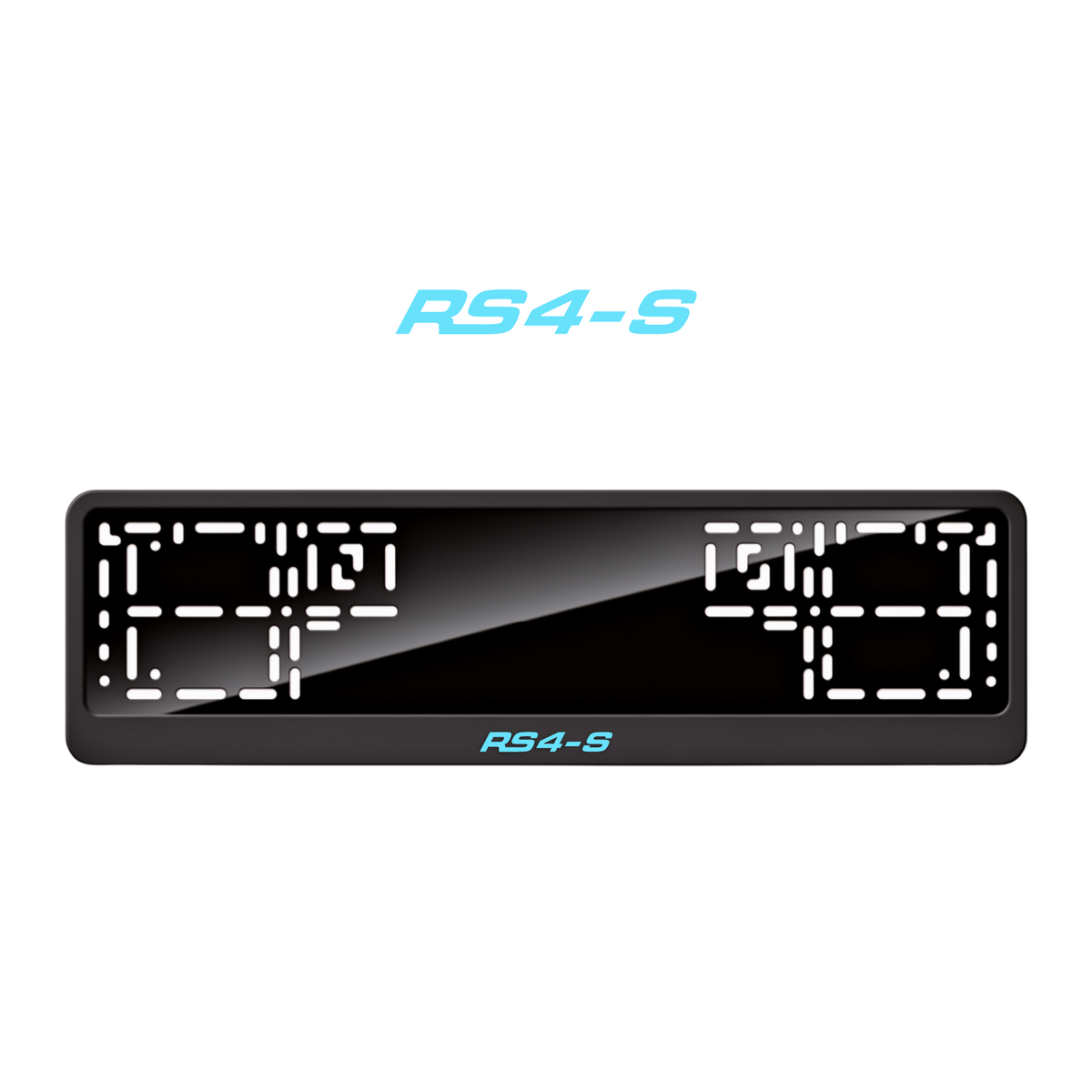 Cadres de plaque d'immatriculation RS4-S - Bleu Tiffany - CLASSIC
