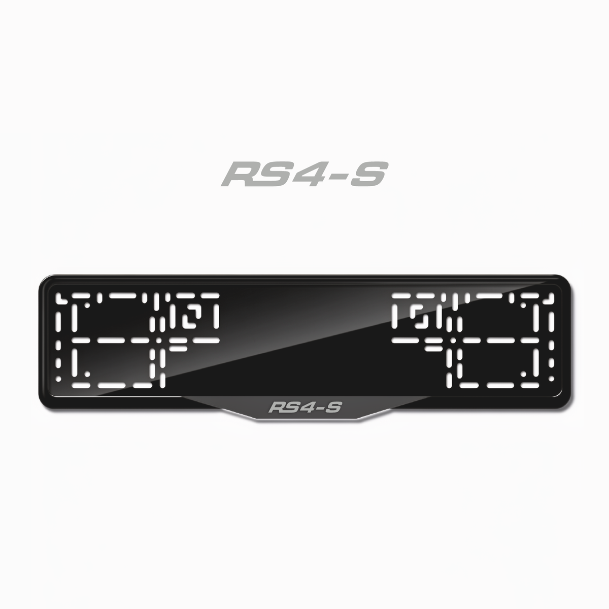 Cadres de plaque d'immatriculation RS4-S - Gris - SATIN