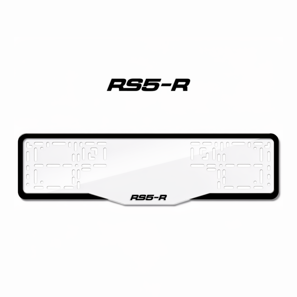 Cadres de plaque d'immatriculation RS5-R - Noir - GLASS