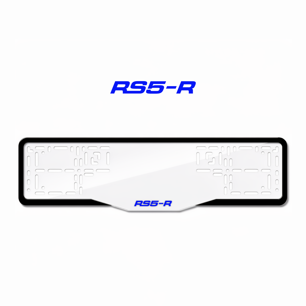 Cadres de plaque d'immatriculation RS5-R - Bleu - GLASS