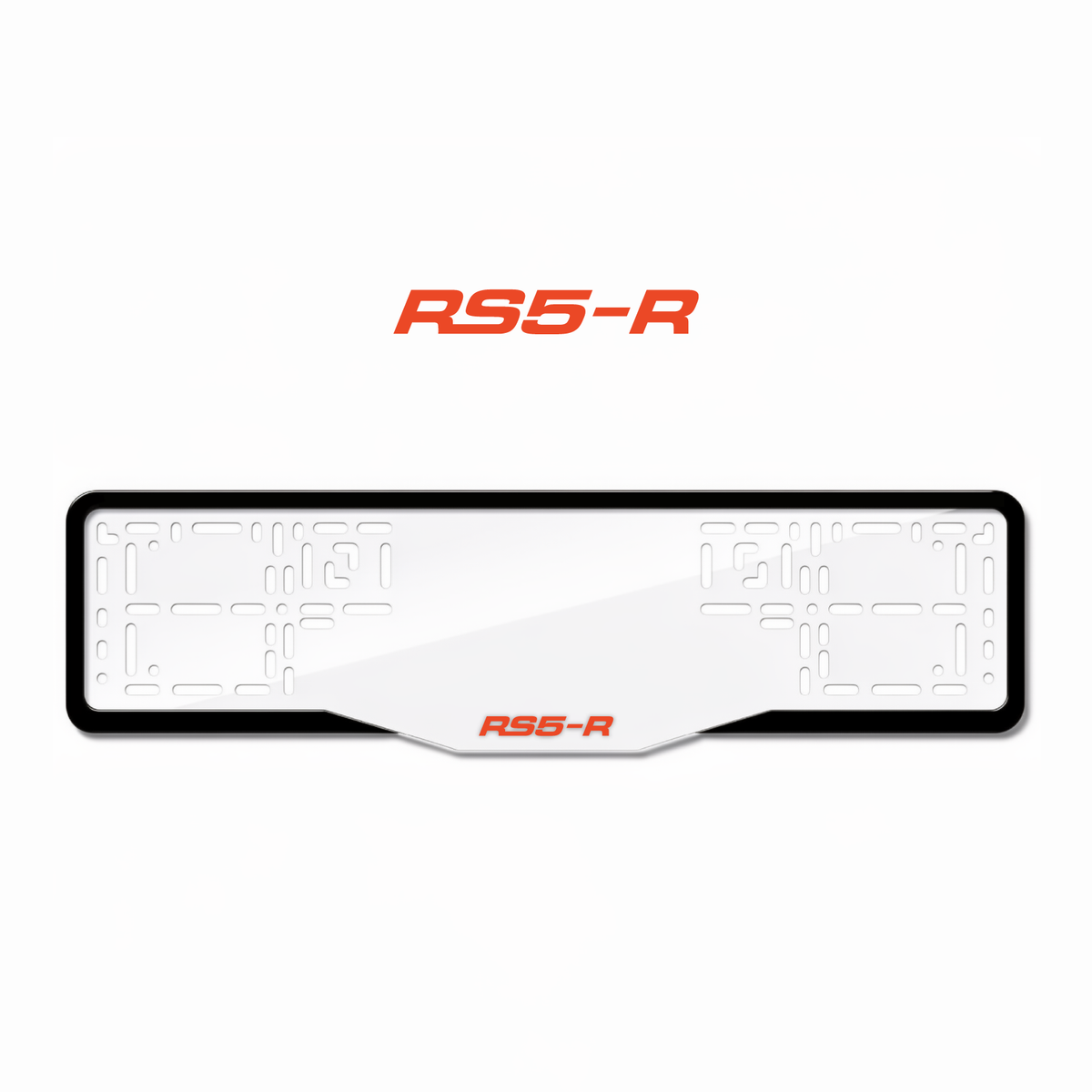 Cadres de plaque d'immatriculation RS5-R - Rouge - GLASS
