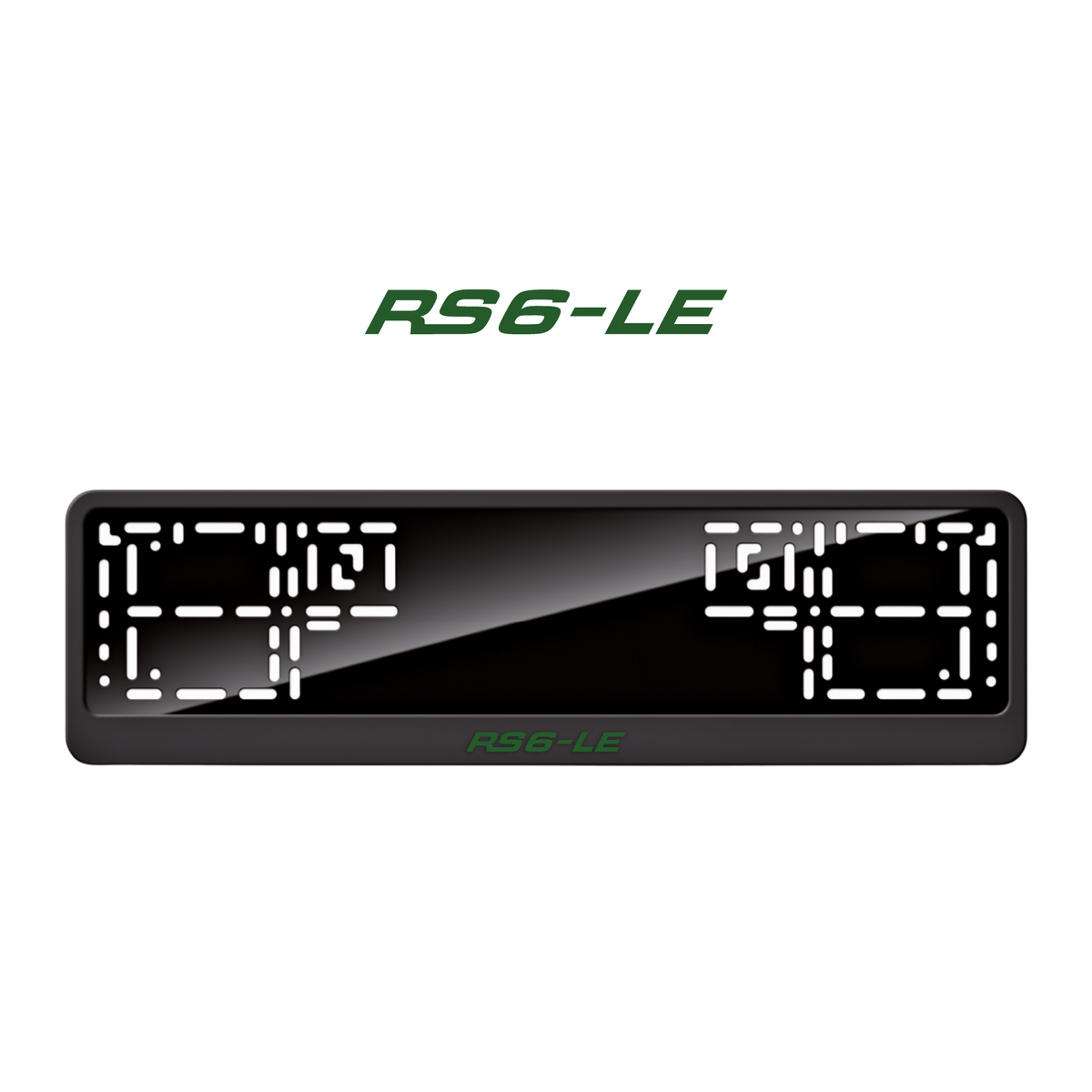 Cadres de plaque d'immatriculation RS6-LE - Vert - CLASSIC