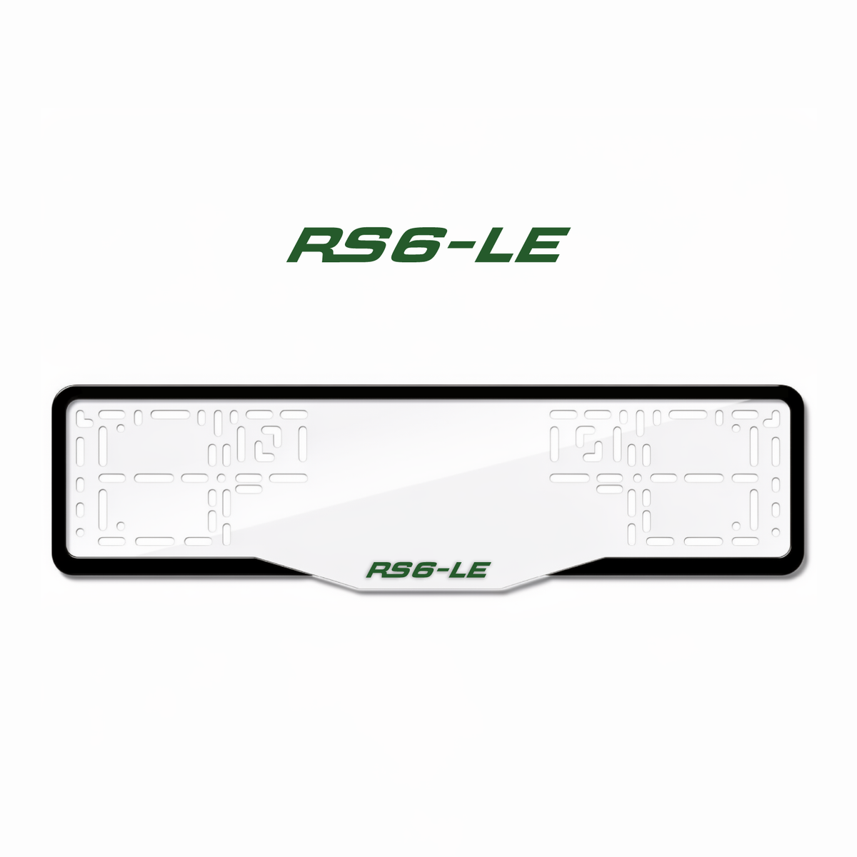 Cadres de plaque d'immatriculation RS6-LE - Vert - GLASS