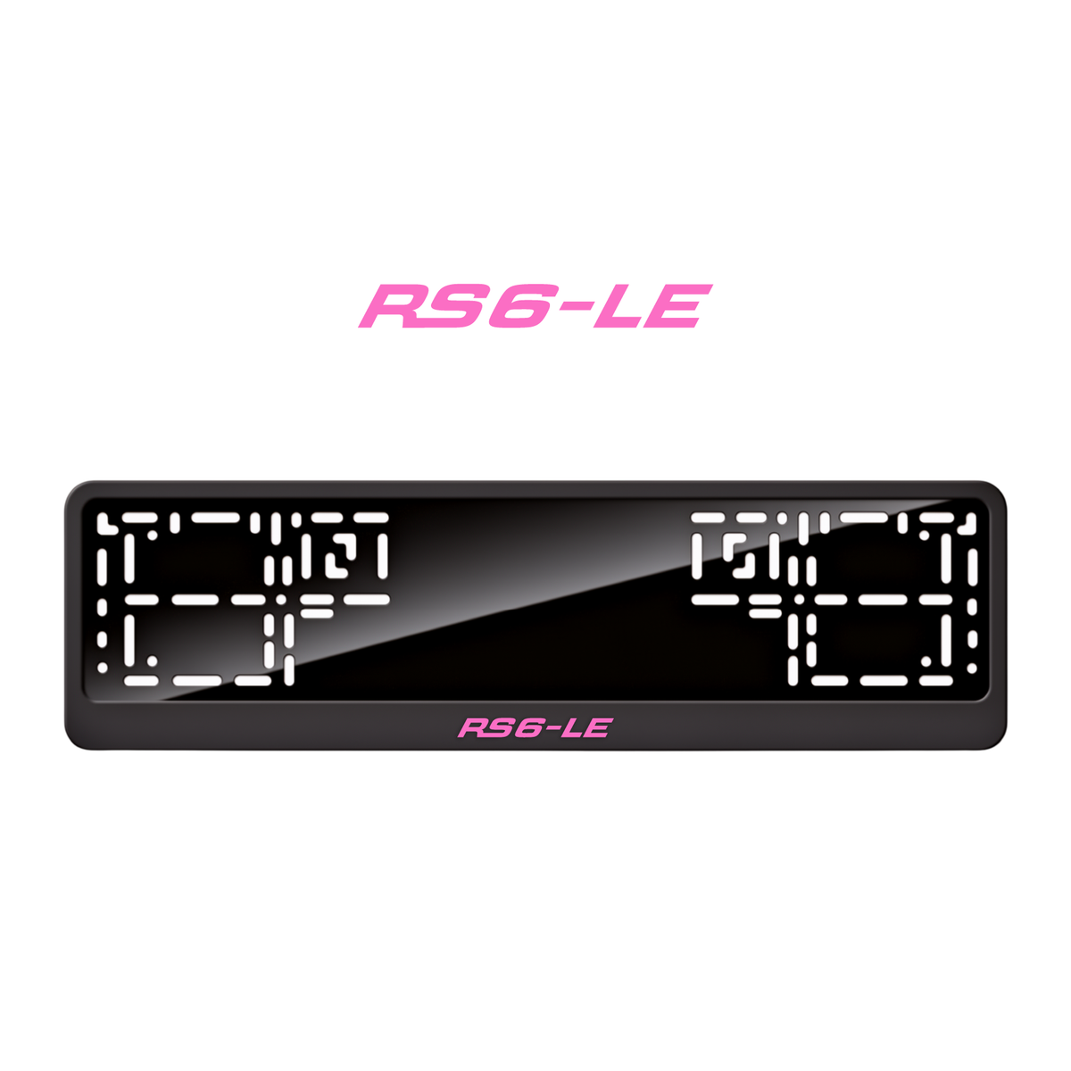 Cadres de plaque d'immatriculation RS6-LE - Rose - CLASSIC