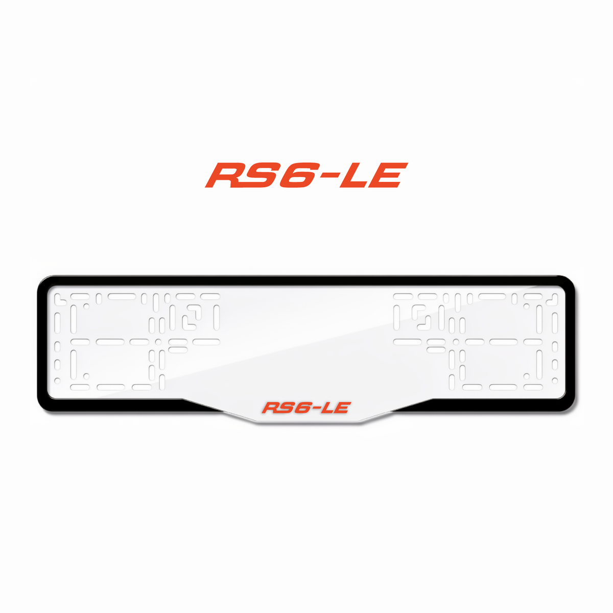 Cadres de plaque d'immatriculation RS6-LE - Rouge - GLASS