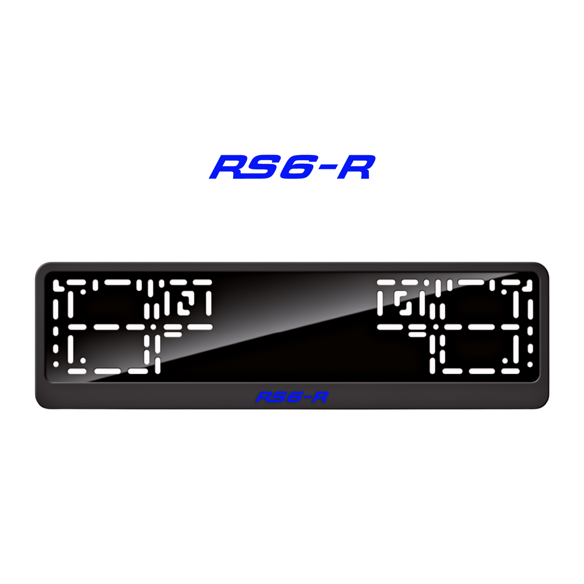Cadres de plaque d'immatriculation RS6-R - Bleu - CLASSIC