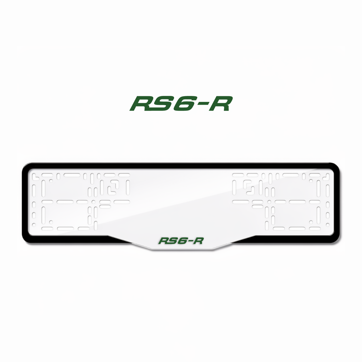 Cadres de plaque d'immatriculation RS6-R - Vert - GLASS