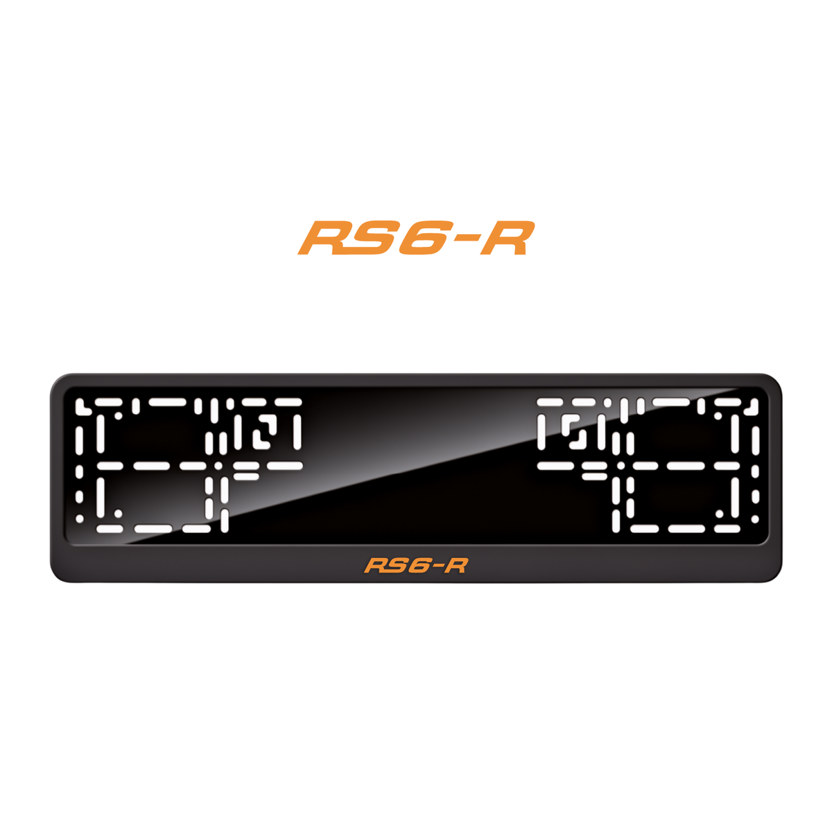 Cadres de plaque d'immatriculation RS6-R - Orange Hermès - CLASSIC