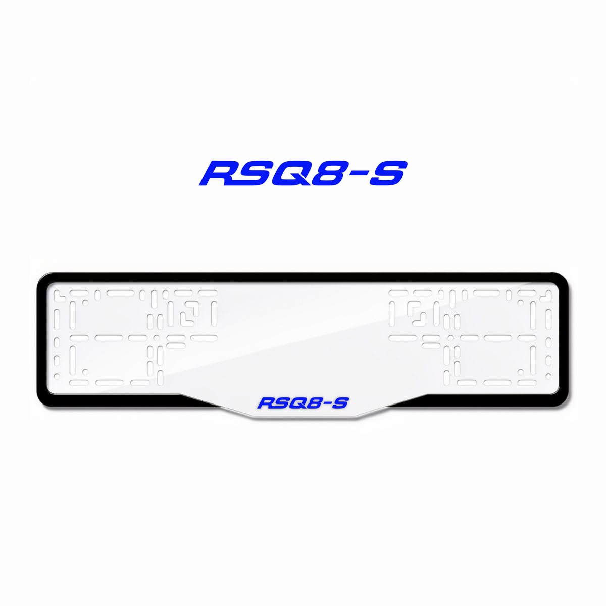 Cadres de plaque d'immatriculation RSQ8-S - Bleu - GLASS