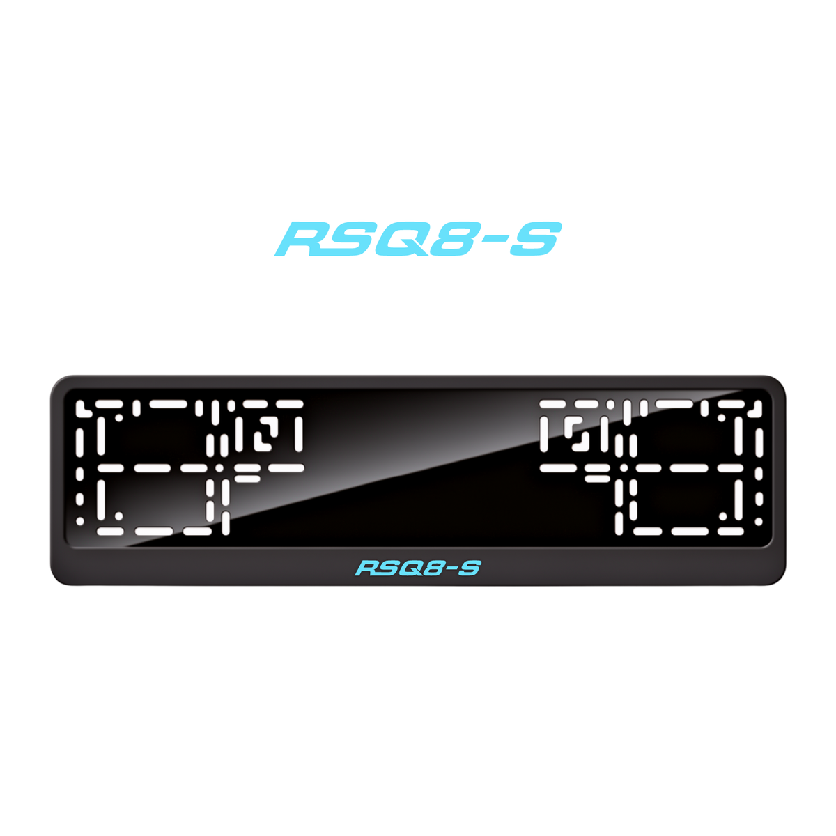 Cadres de plaque d'immatriculation RSQ8-S - Bleu Tiffany - CLASSIC