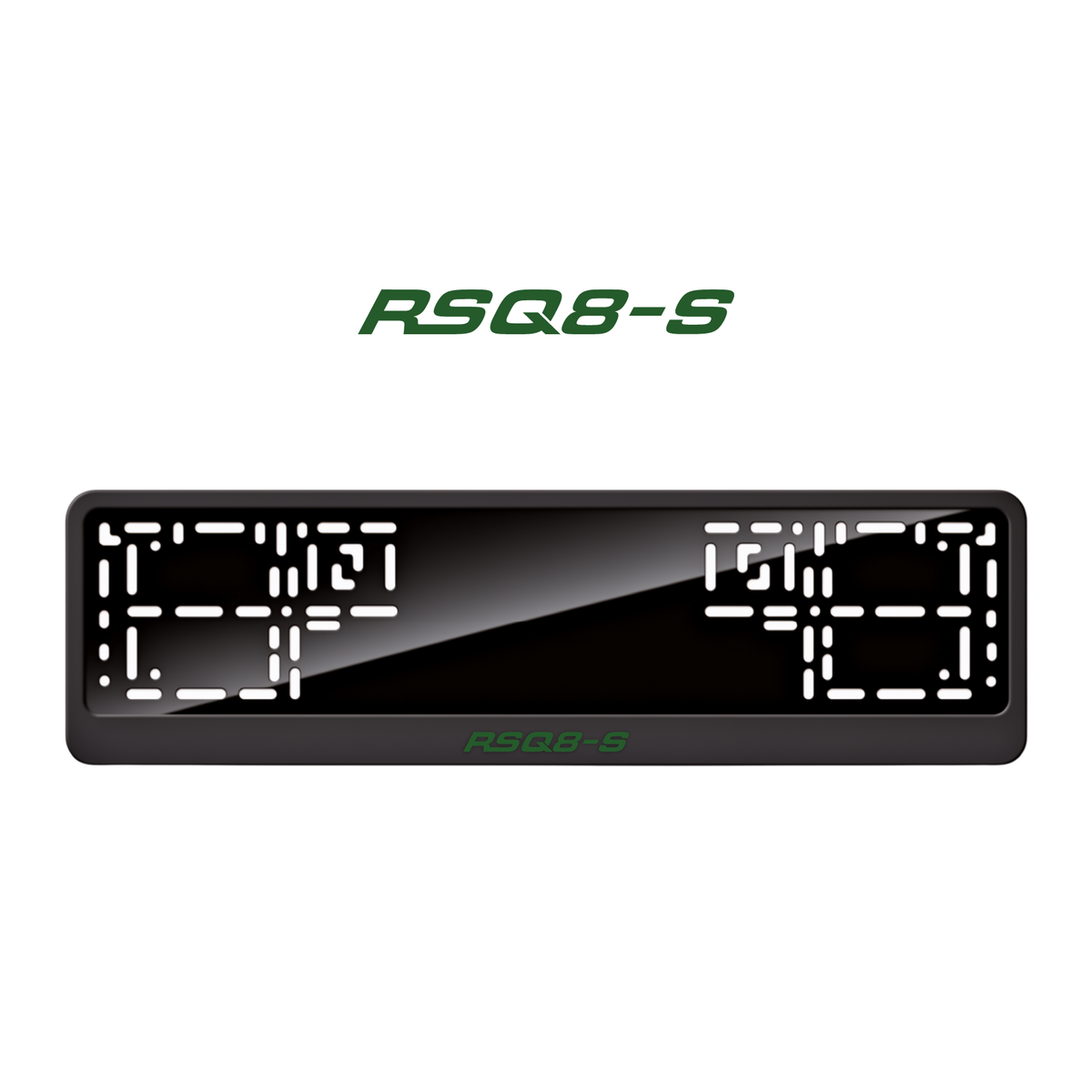 Cadres de plaque d'immatriculation RSQ8-S - Vert - CLASSIC