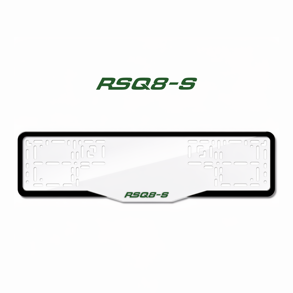 Cadres de plaque d'immatriculation RSQ8-S - Vert - GLASS