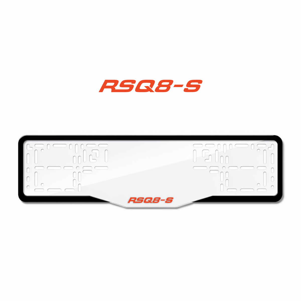 Cadres de plaque d'immatriculation RSQ8-S - Rouge - GLASS
