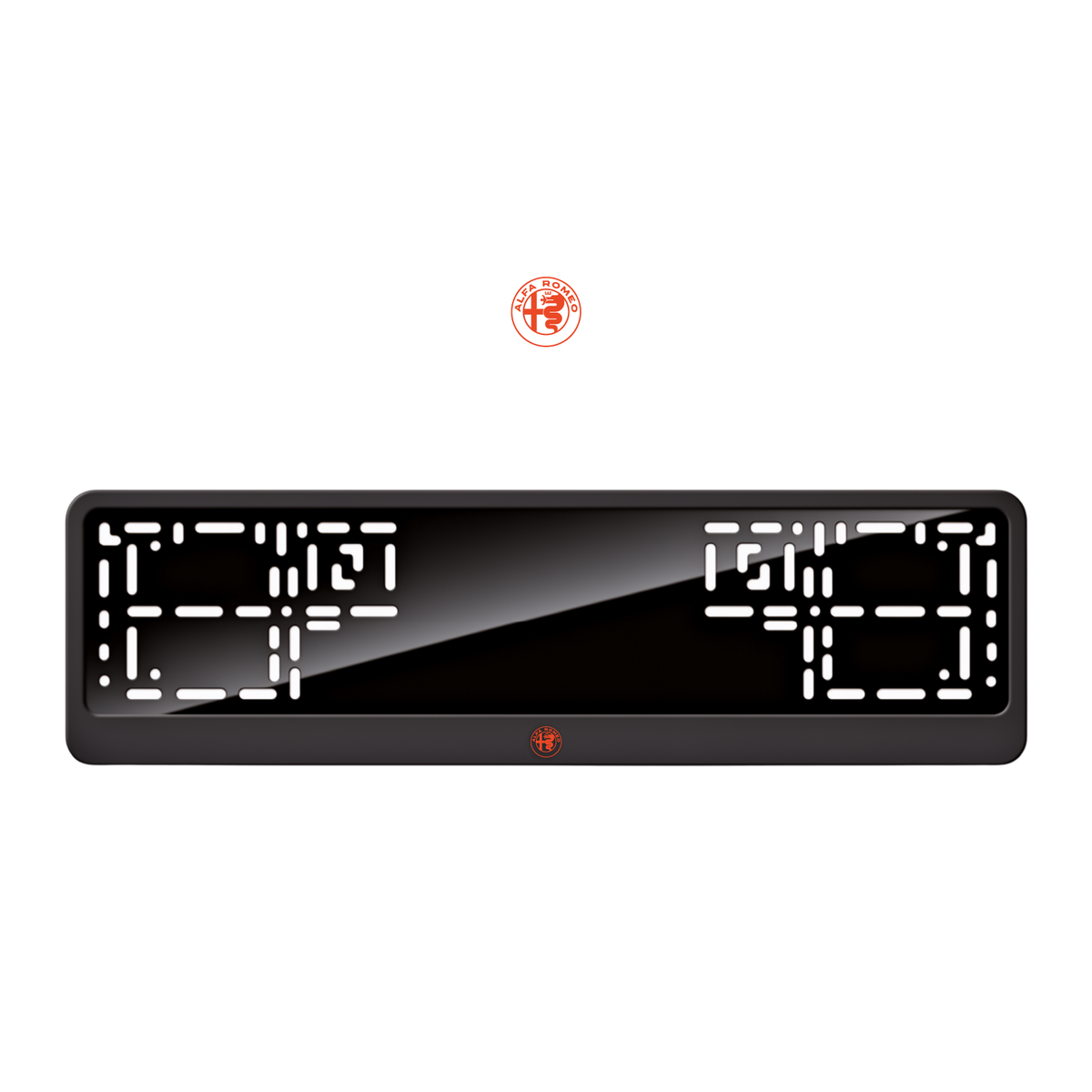 Cadres de plaque d'immatriculation Alfa Romeo Logo - Rouge - CLASSIC