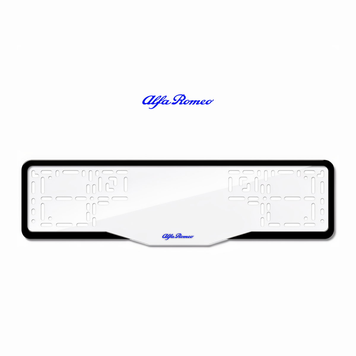 Cadres de plaque d'immatriculation Alfa Romeo - Bleu - GLASS