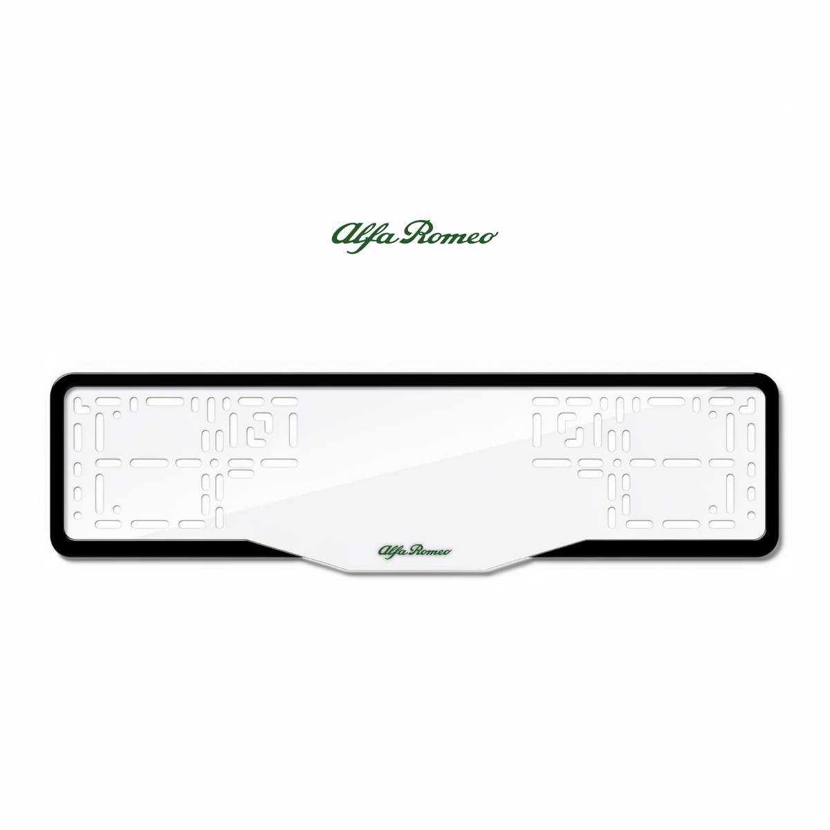 Cadres de plaque d'immatriculation Alfa Romeo - Vert - GLASS