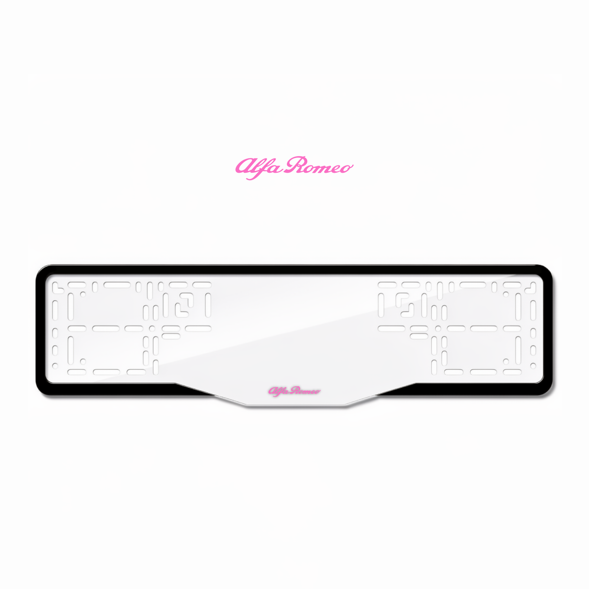 Cadres de plaque d'immatriculation Alfa Romeo - Rose - GLASS