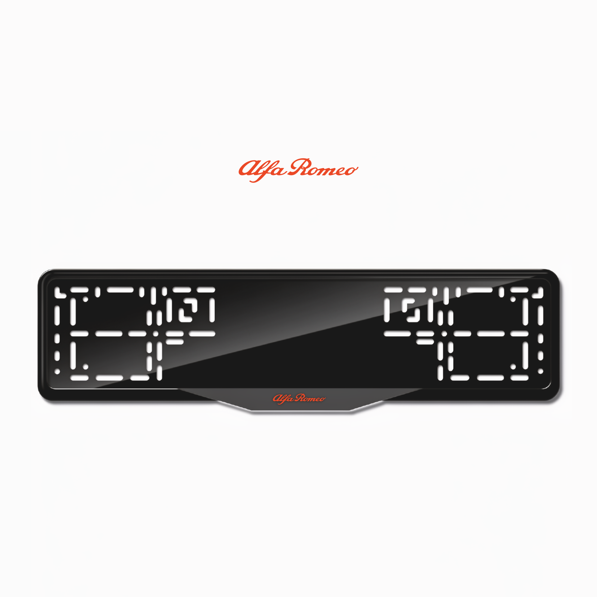Cadres de plaque d'immatriculation Alfa Romeo - Rouge - SATIN