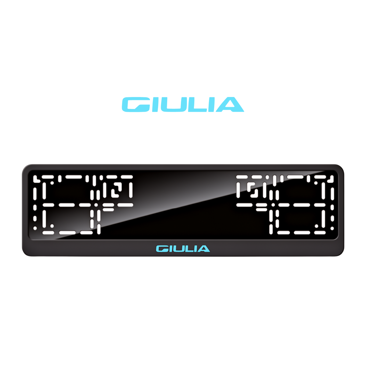 Cadres de plaque d'immatriculation Giulia - Bleu Tiffany - CLASSIC