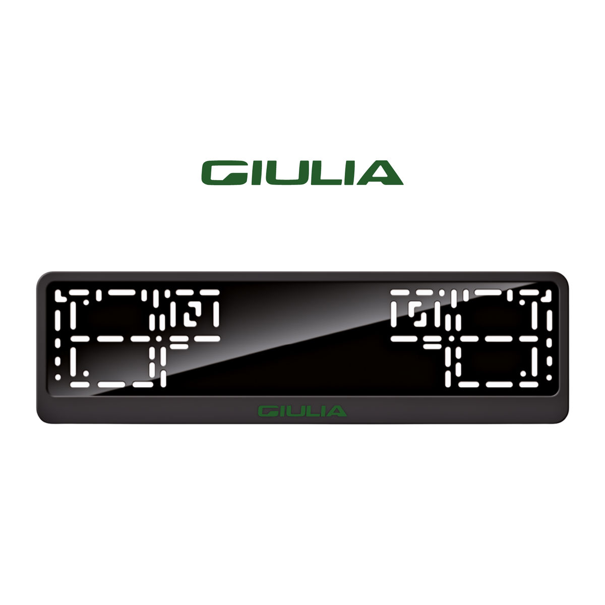 Cadres de plaque d'immatriculation Giulia - Vert - CLASSIC