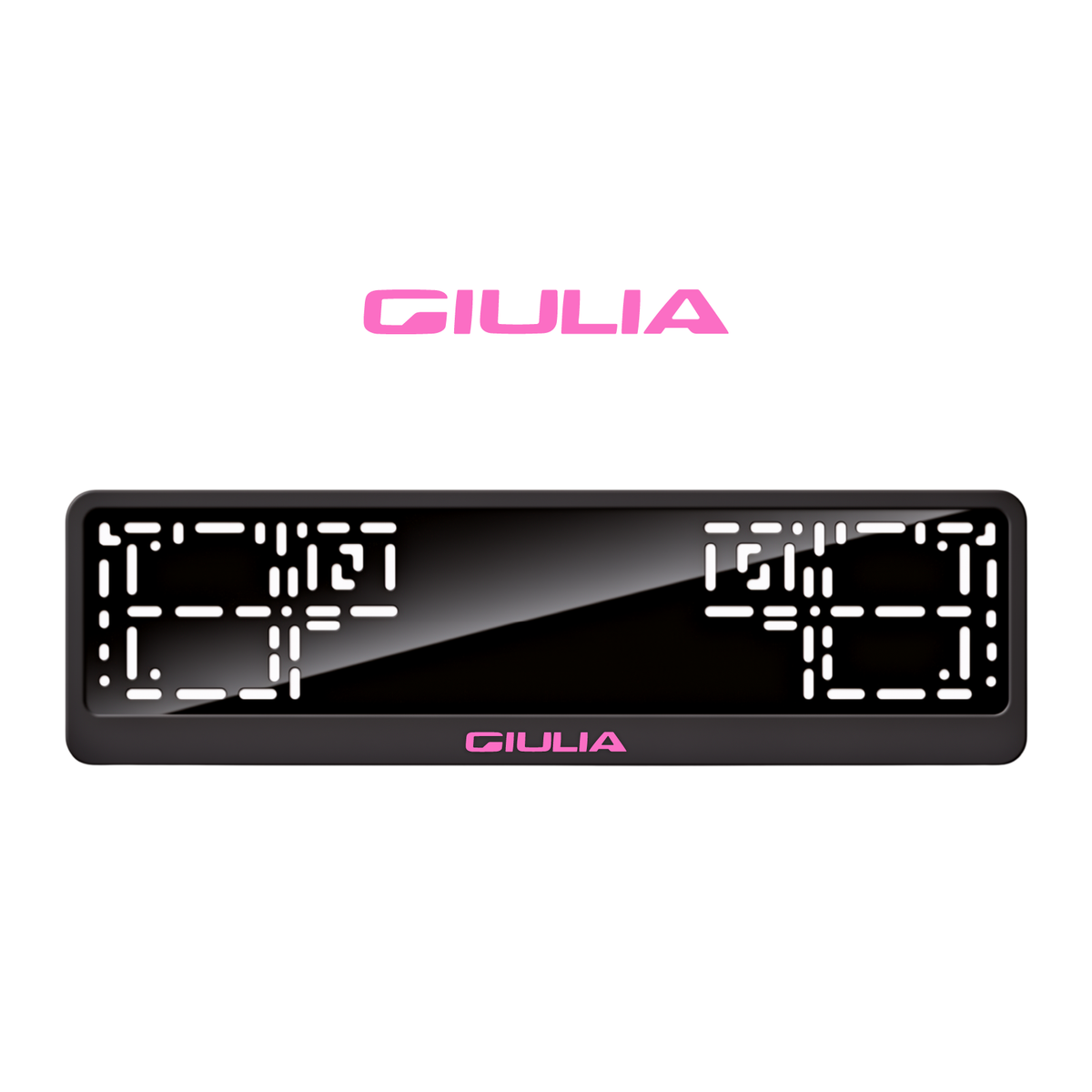 Cadres de plaque d'immatriculation Giulia - Rose - CLASSIC