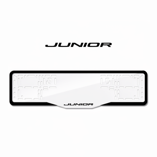 Cadres de plaque d'immatriculation Junior - Noir - GLASS