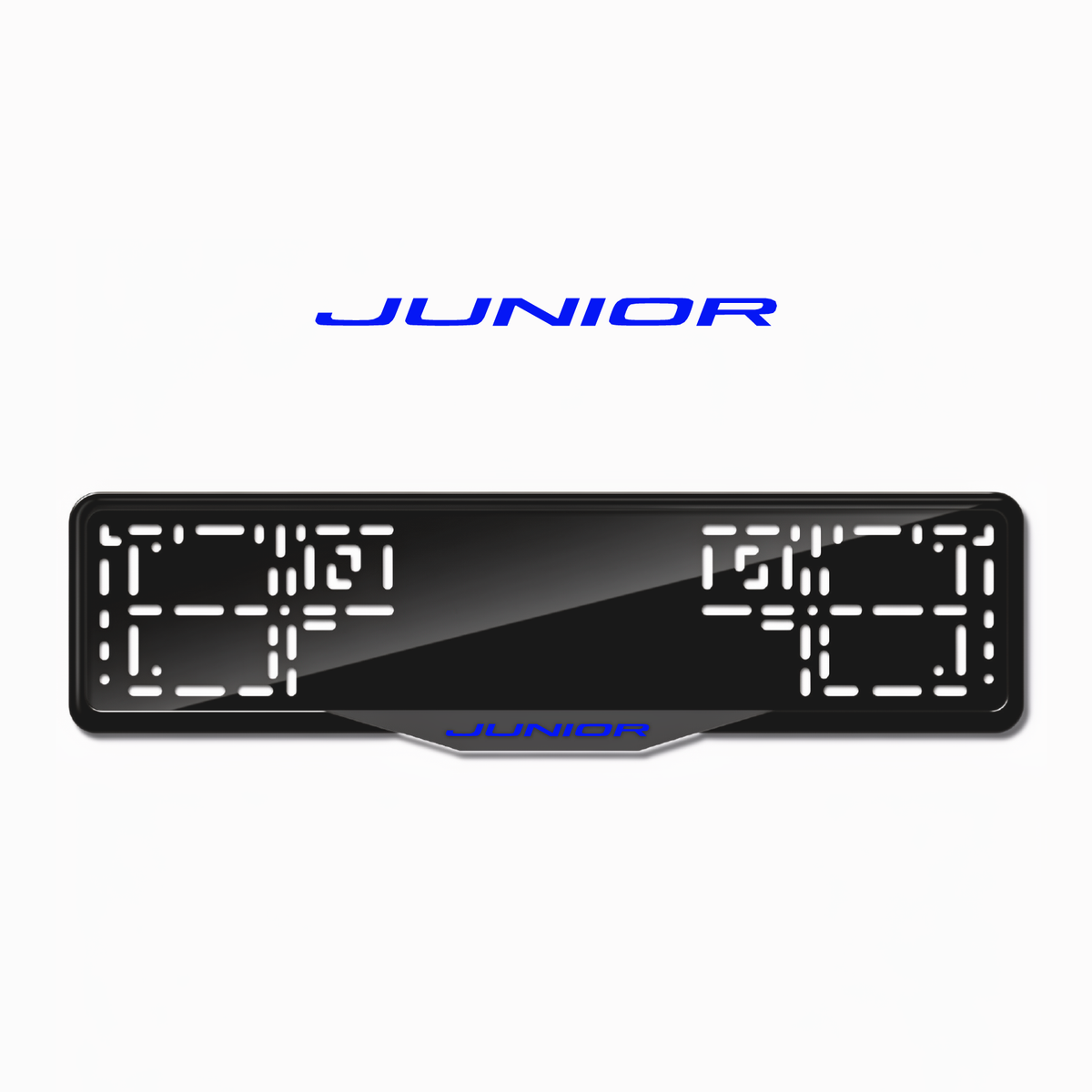 Cadres de plaque d'immatriculation Junior - Bleu - SATIN