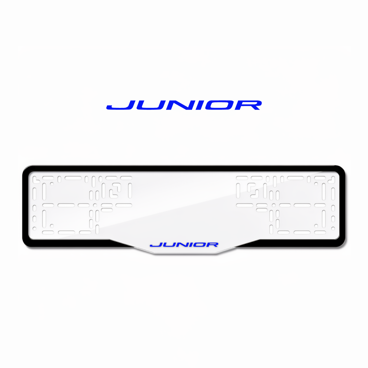 Cadres de plaque d'immatriculation Junior - Bleu - GLASS