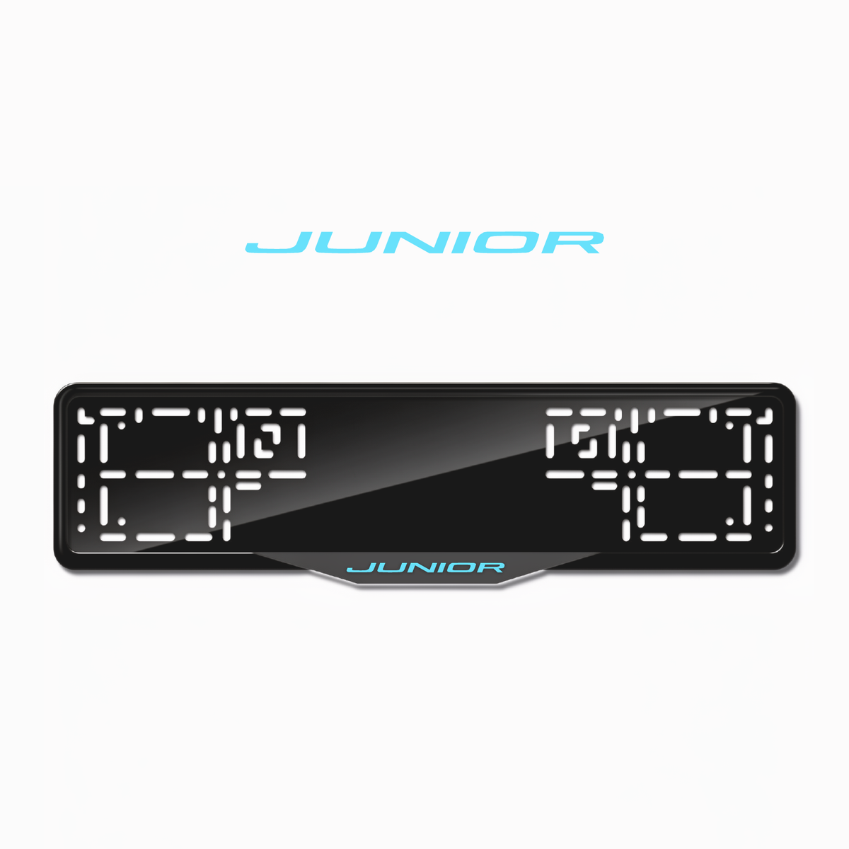 Cadres de plaque d'immatriculation Junior - Bleu Tiffany - SATIN