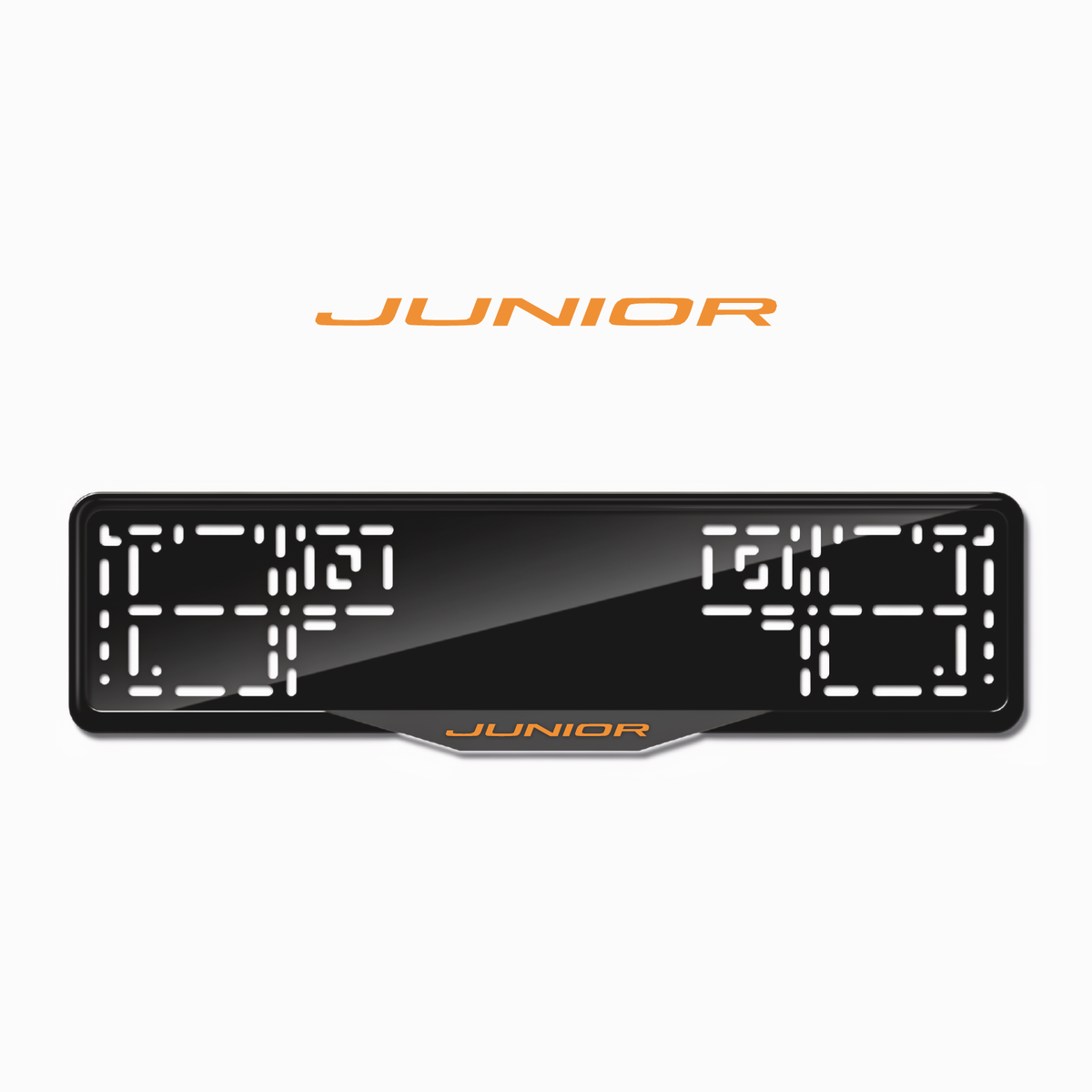Cadres de plaque d'immatriculation Junior - Orange Hermès - SATIN