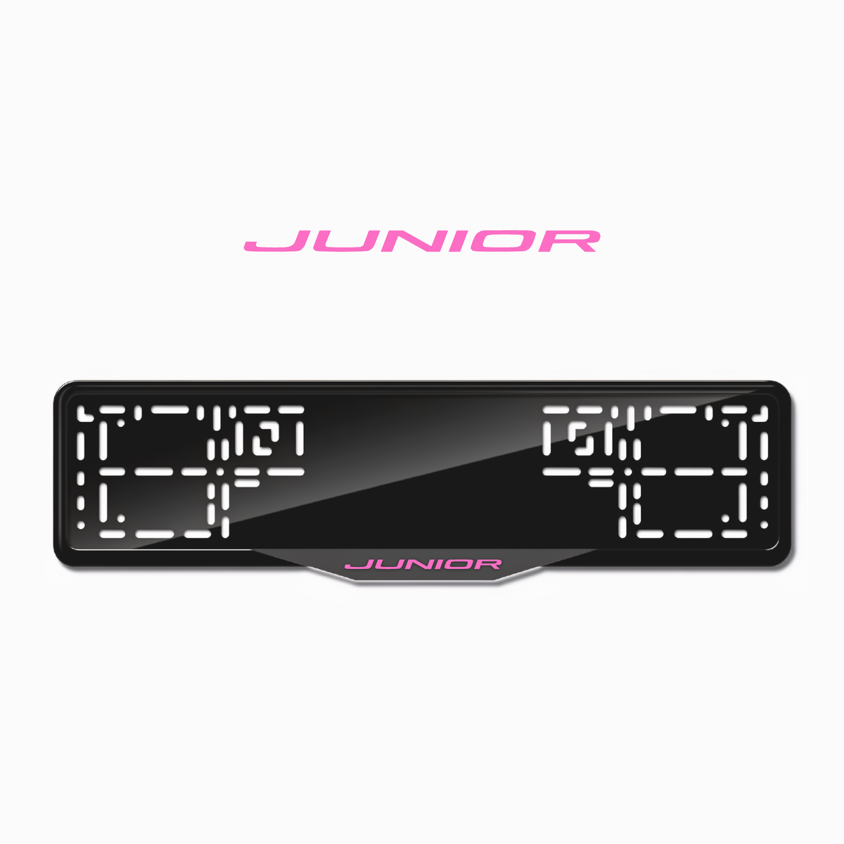 Cadres de plaque d'immatriculation Junior - Rose - SATIN