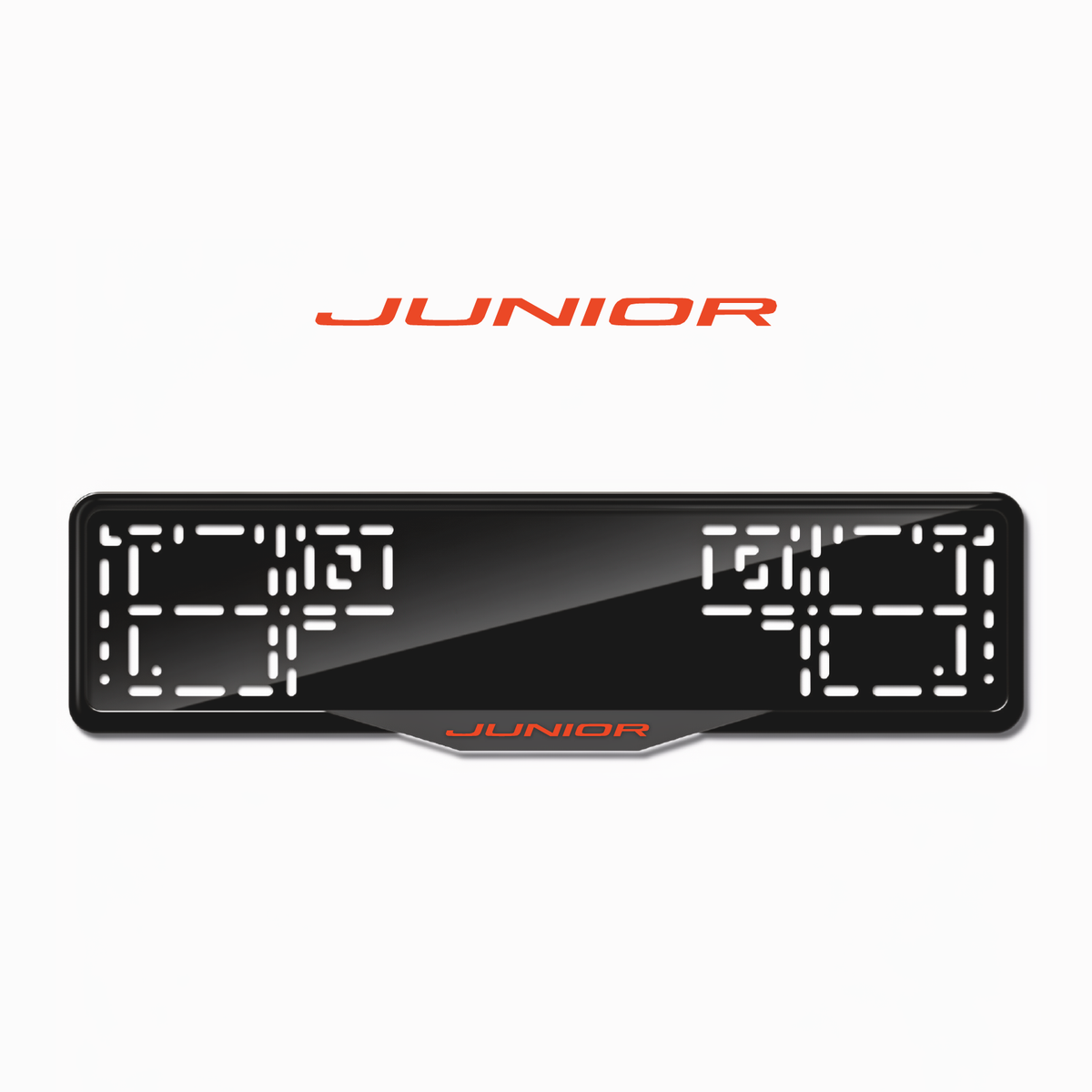Cadres de plaque d'immatriculation Junior - Rouge - SATIN