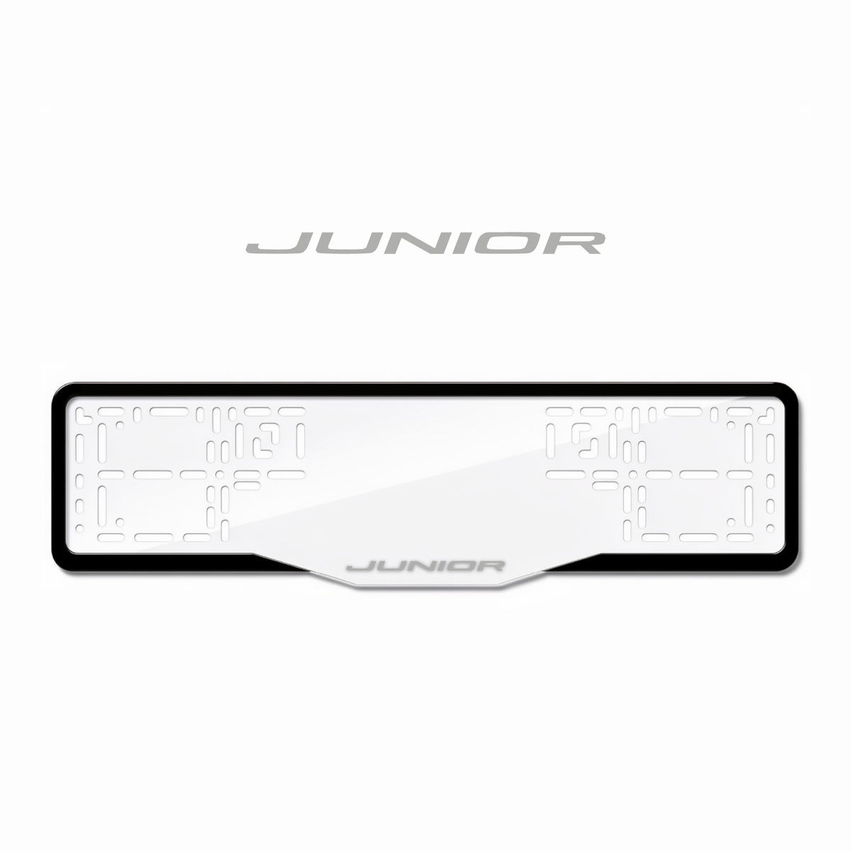Cadres de plaque d'immatriculation Junior - Gris - GLASS
