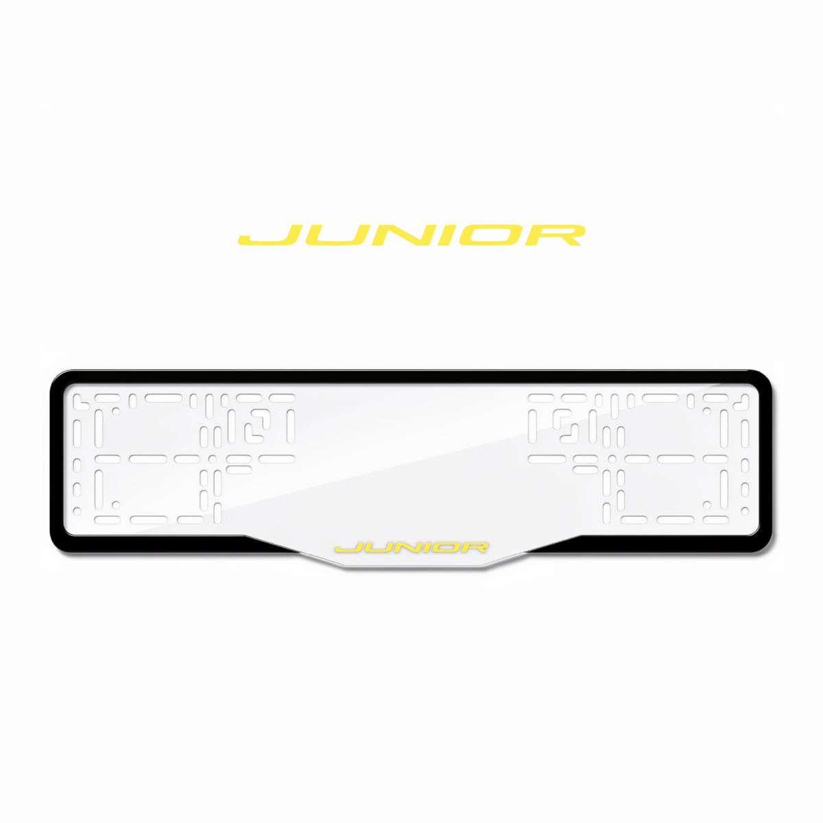 Cadres de plaque d'immatriculation Junior - Jaune - GLASS