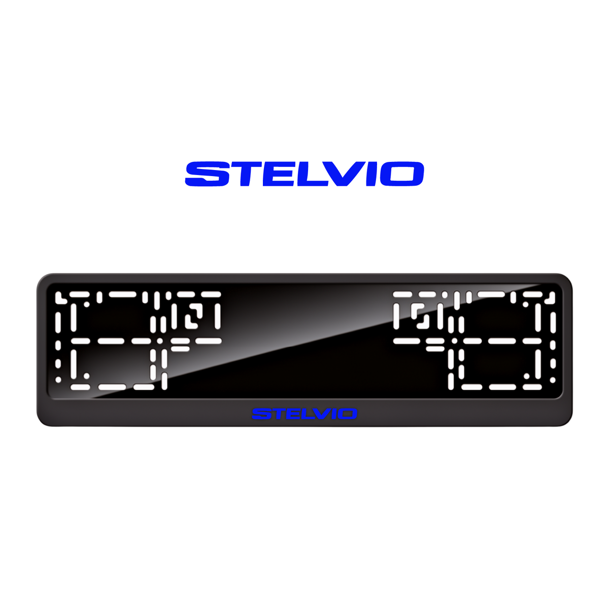 Cadres de plaque d'immatriculation Stelvio - Bleu - CLASSIC