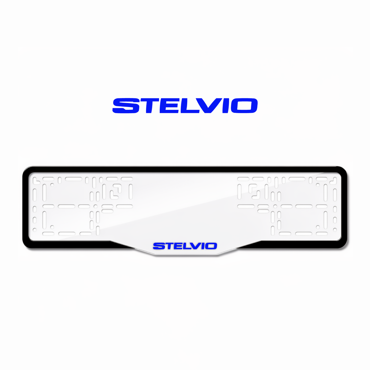 Cadres de plaque d'immatriculation Stelvio - Bleu - GLASS