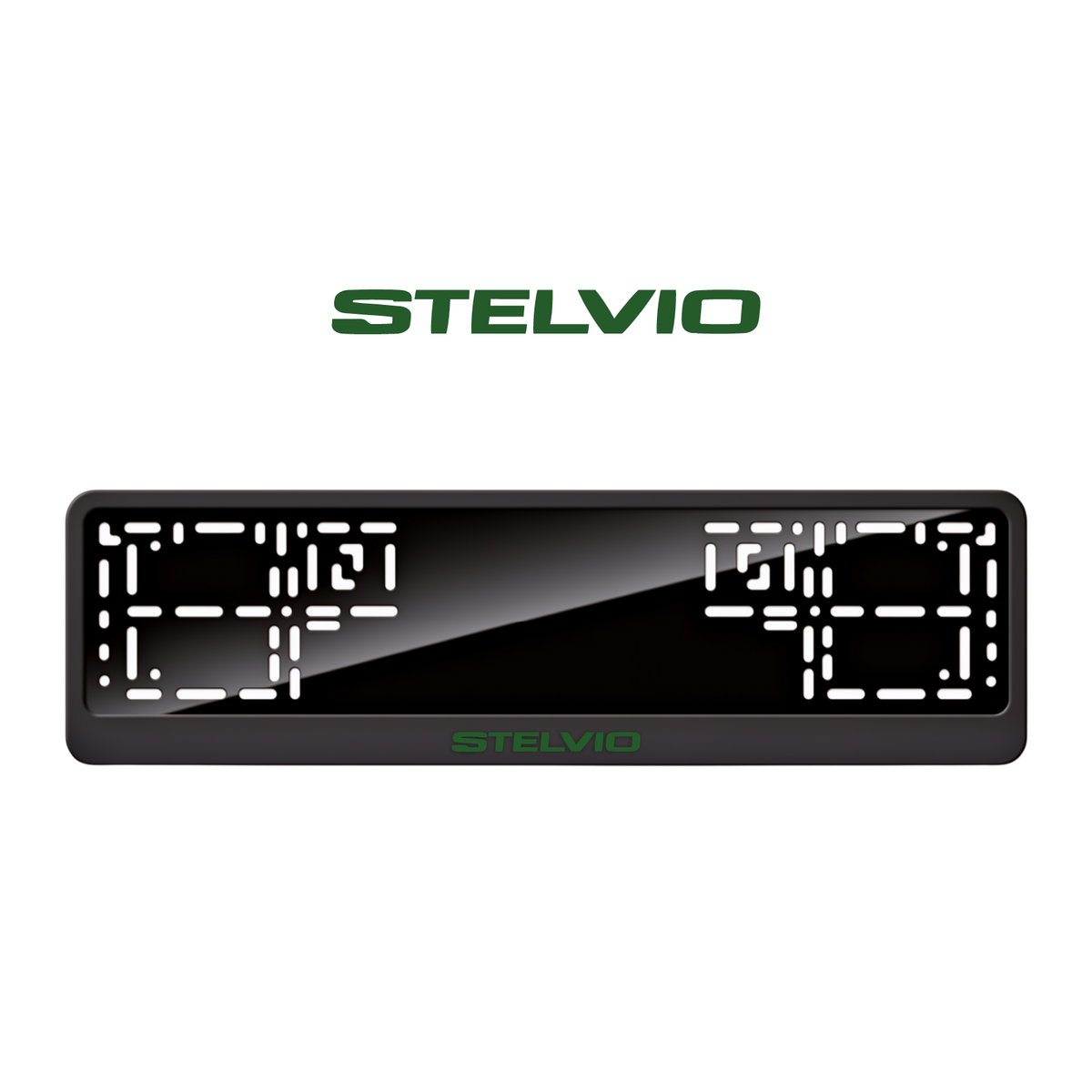 Cadres de plaque d'immatriculation Stelvio - Vert - CLASSIC