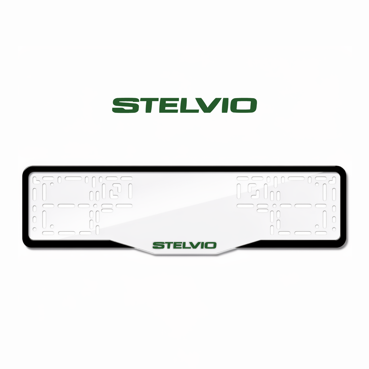 Cadres de plaque d'immatriculation Stelvio - Vert - GLASS