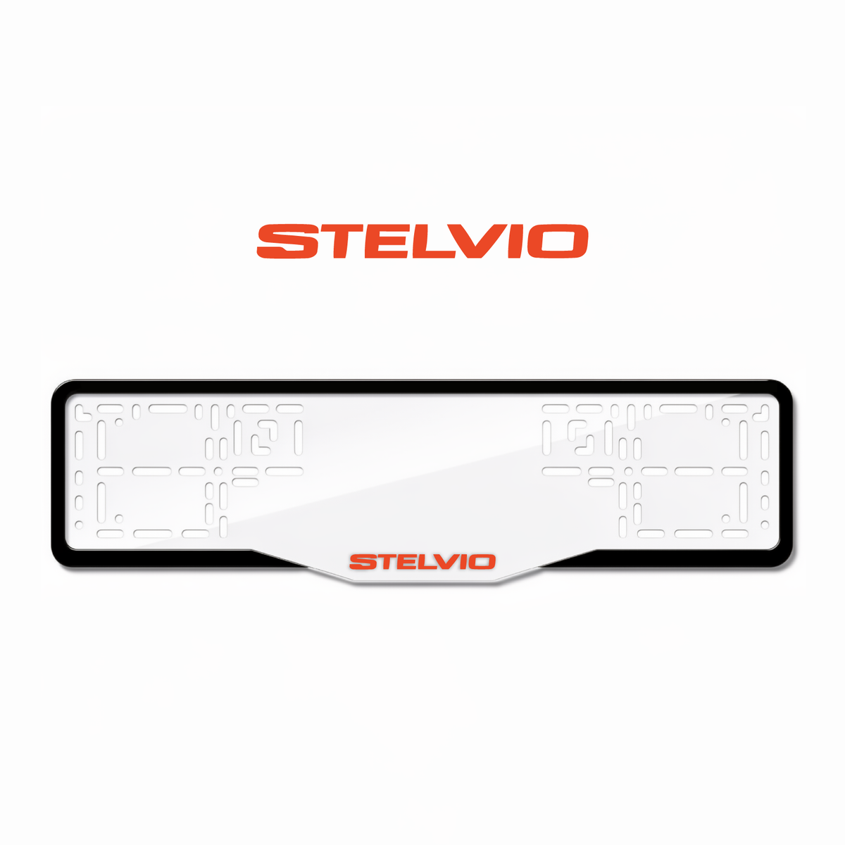 Cadres de plaque d'immatriculation Stelvio - Rouge - GLASS