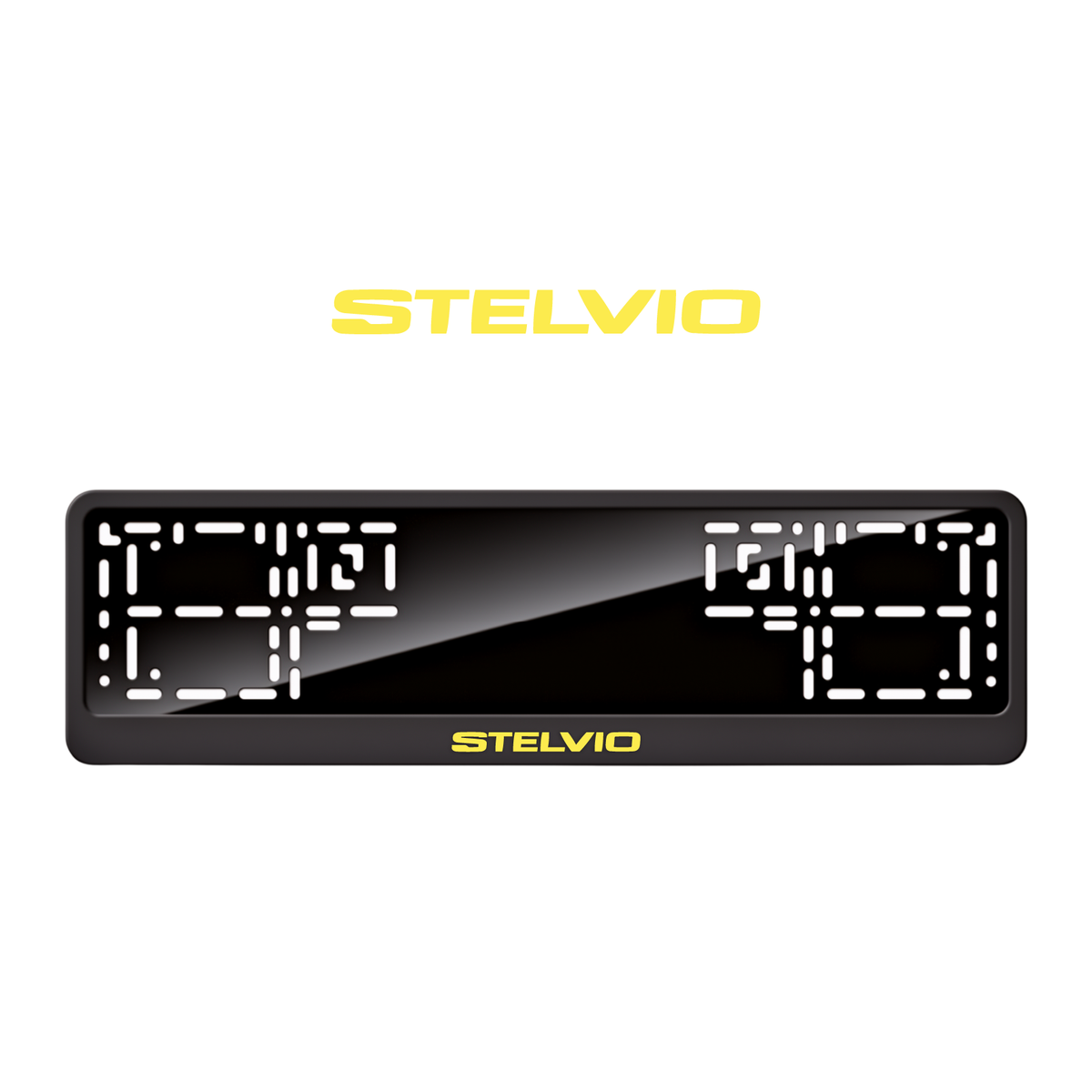 Cadres de plaque d'immatriculation Stelvio - Jaune - CLASSIC