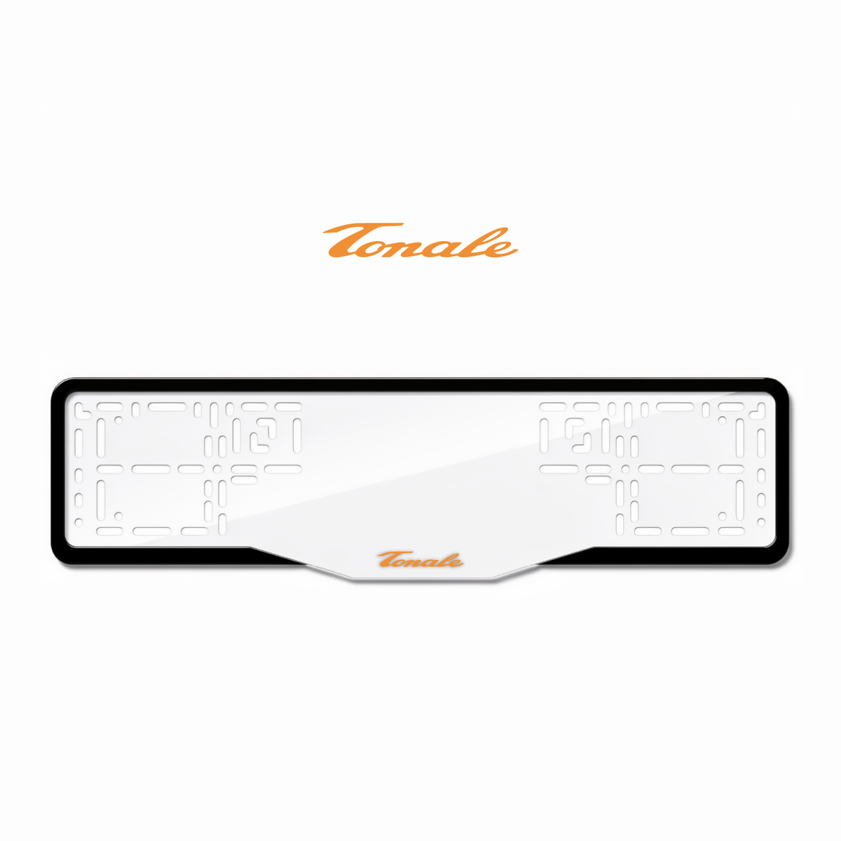 Cadres de plaque d'immatriculation Tonale - Orange Hermès - GLASS