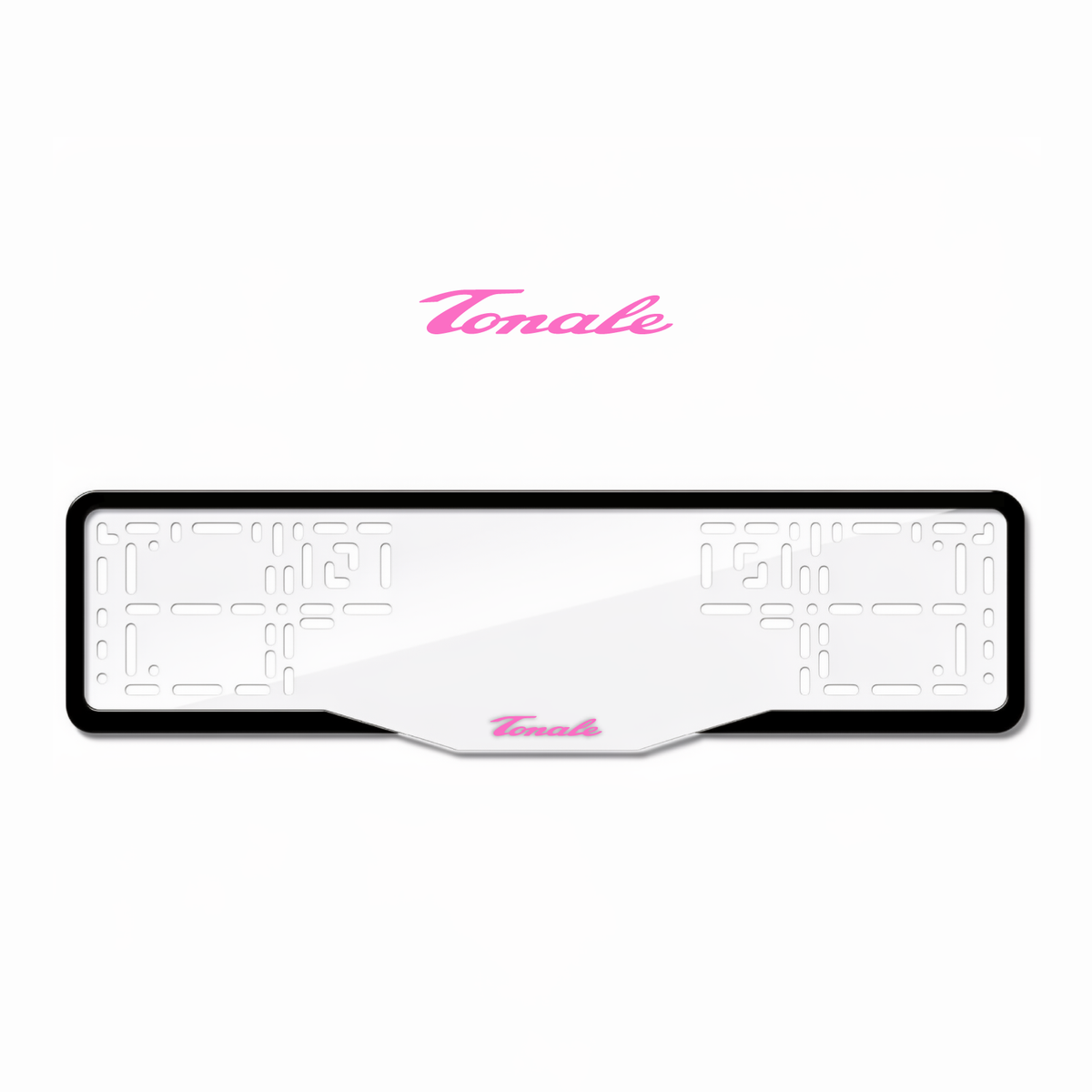 Cadres de plaque d'immatriculation Tonale - Rose - GLASS