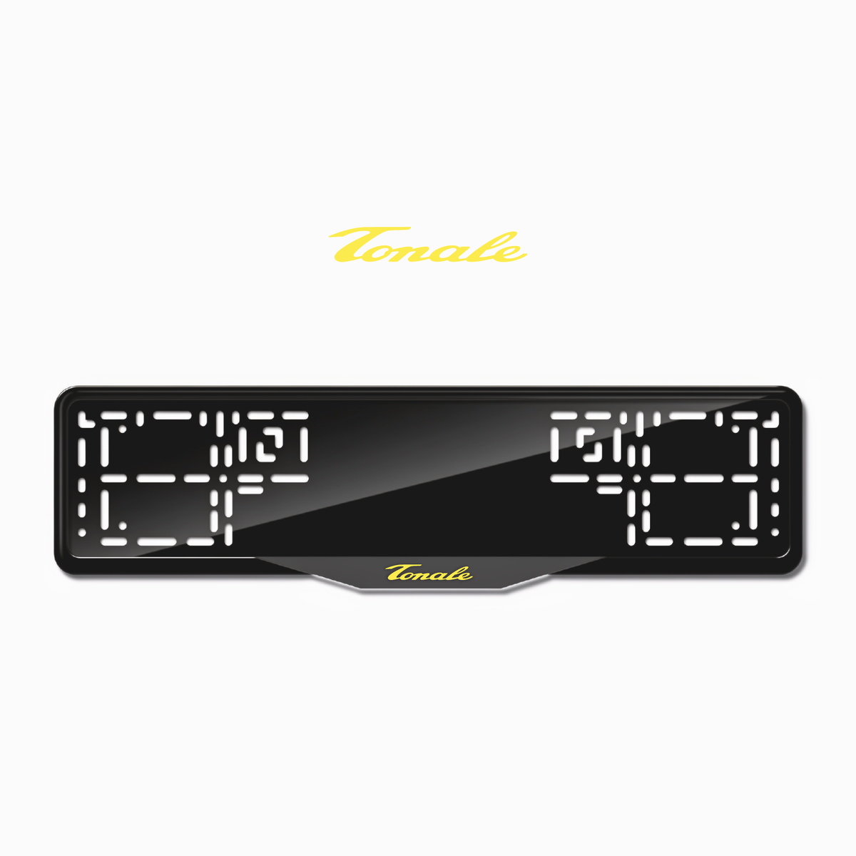 Cadres de plaque d'immatriculation Tonale - Jaune - SATIN