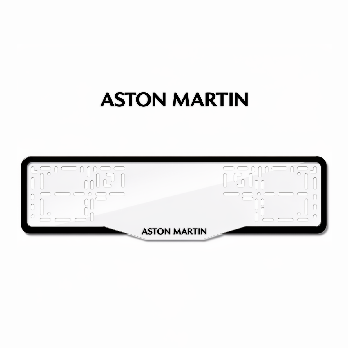Cadres de plaque d'immatriculation Aston Martin - Noir - GLASS